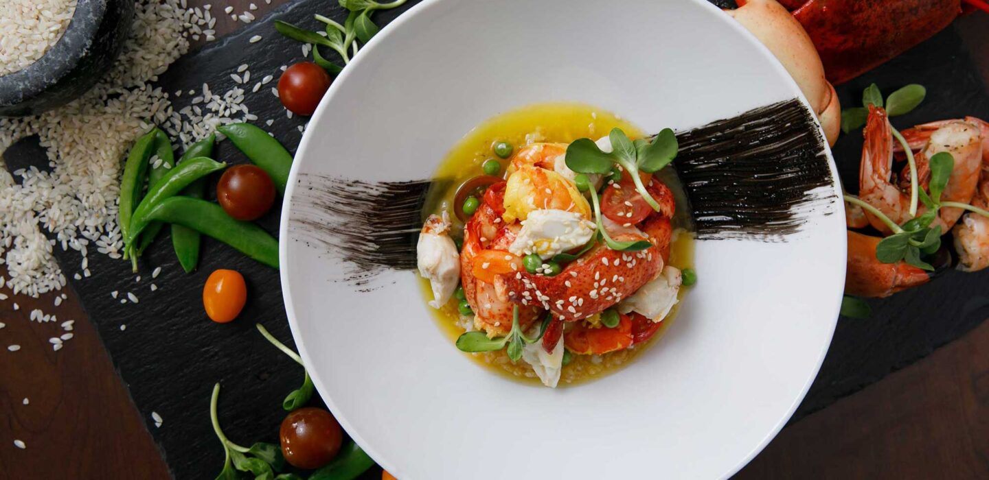 Thoughtfully prepared plate of food that includes vegetables