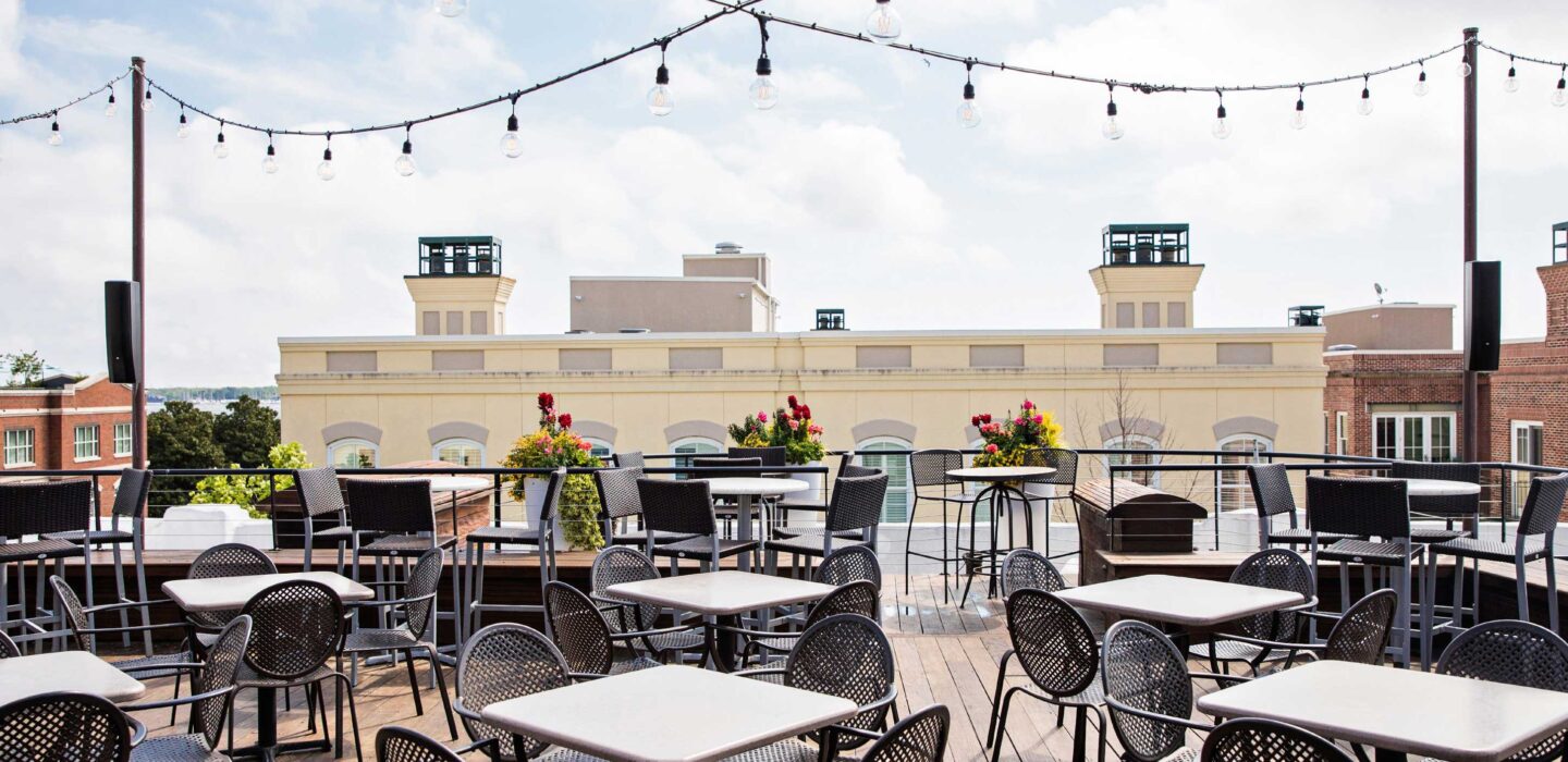 Rooftop dining area