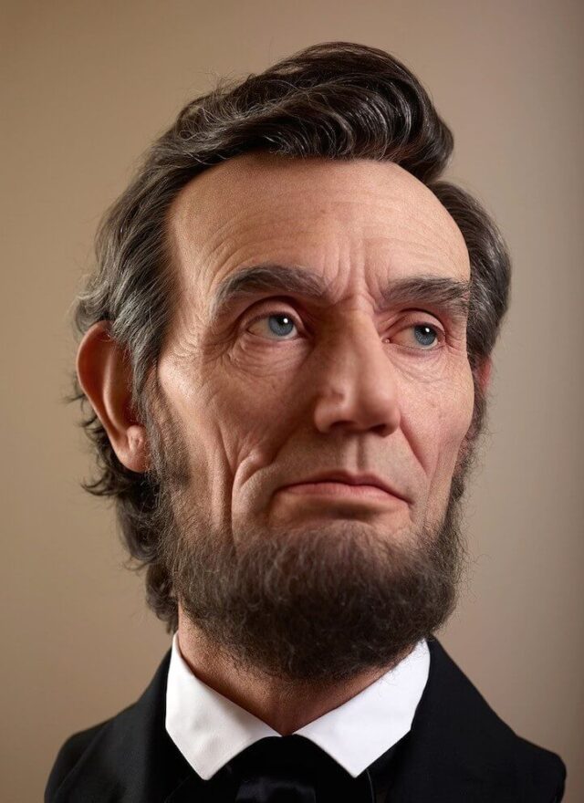 Art piece of Abraham Lincoln